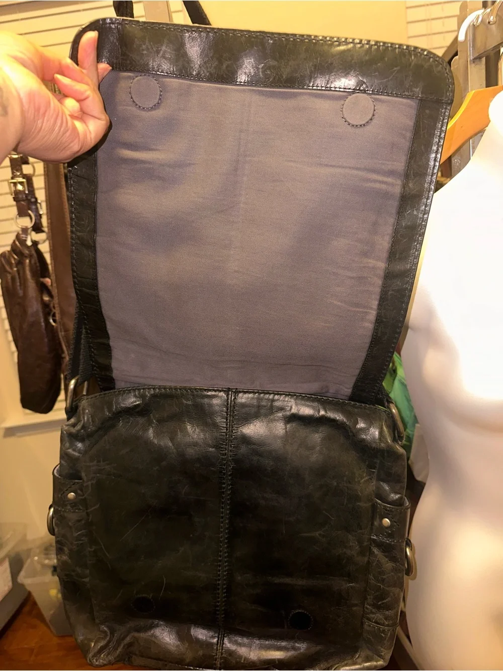 FOSSIL Y2K Computer Messenger Leather Bag